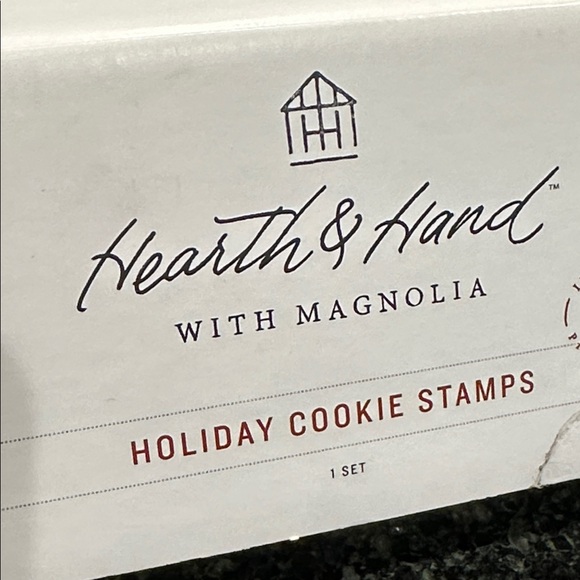 Magnolia Hearth and Hand Holiday Cookie Stamp Set of 3 with Wooden Handles new - Picture 2 of 6
